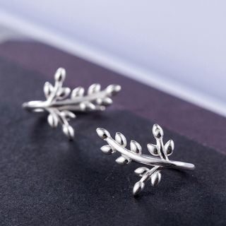 Sterling Silver Earring 925 Leaf