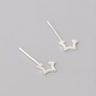 925 Silver Sterling Earring Star Open