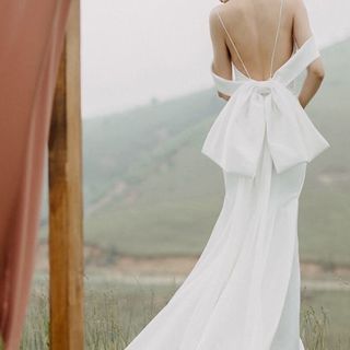 Wedding Cold-Shoulder Gown Sheath