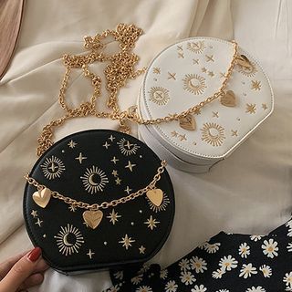Chain Crossbody Bag Embroidered
