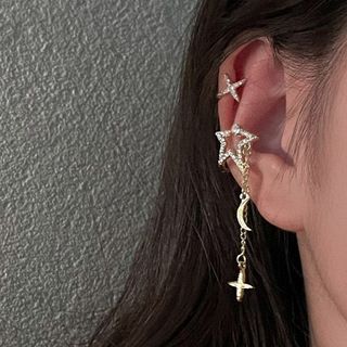 Cuff Star Earring Alloy
