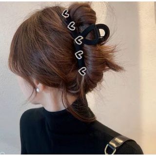 Hair Rhinestone Clamp Heart