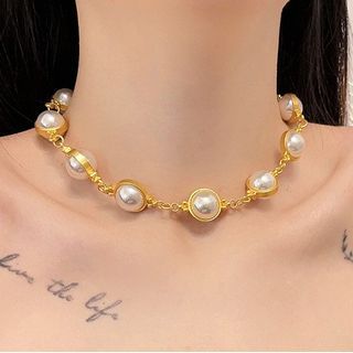 Necklace Alloy / Earring Pearl Bracelet Dangle Faux