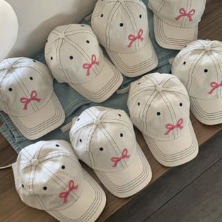 Baseball Bow Embroidered Cap