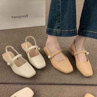 Square Jane Shoes Toe Mary Slingback