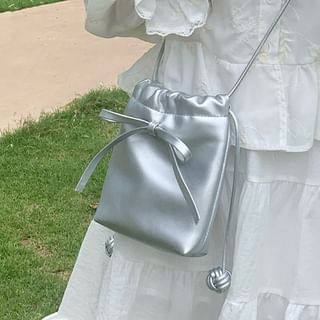 Crossbody Drawstring Bag Bow