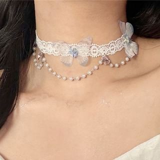 Beaded Choker Lace