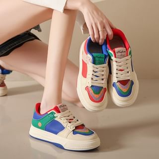 Platform Sneakers Color Block