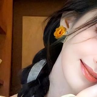 Earring Fabric Floral Stud