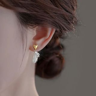 Earring Heart Tail Drop Alloy Fish