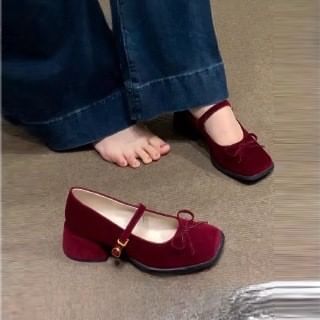 Shoes Mary Heel Chunky Jane