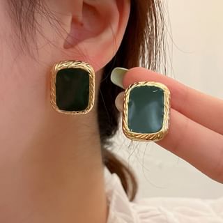 Silver Stud Sterling 925 Square Earring