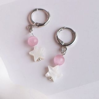 Beaded Earring Huggie Drop Star