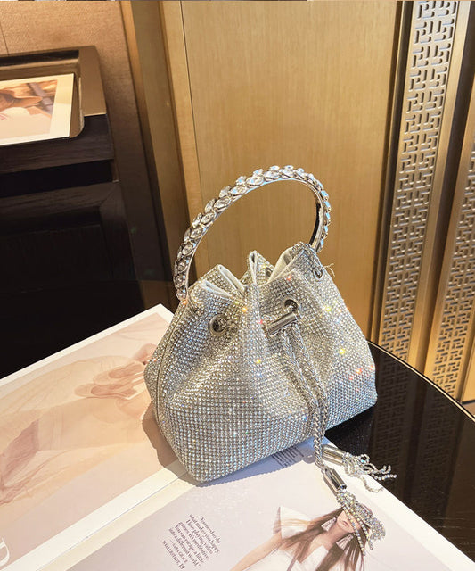 New Metal Handmade Pouch Bag Diamond Glitter Water Studded