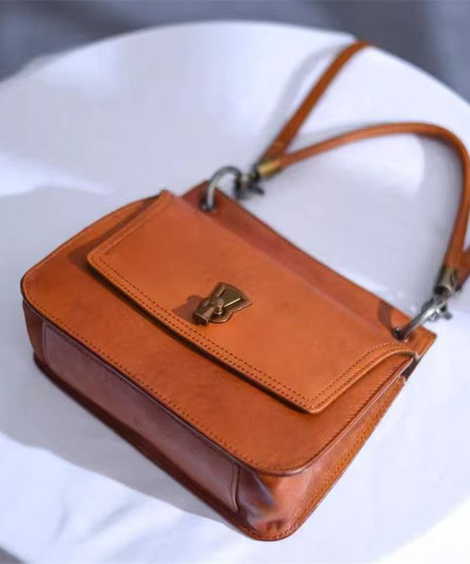 Faux Durable Leather Solid Retro Bag New Brown Micro
