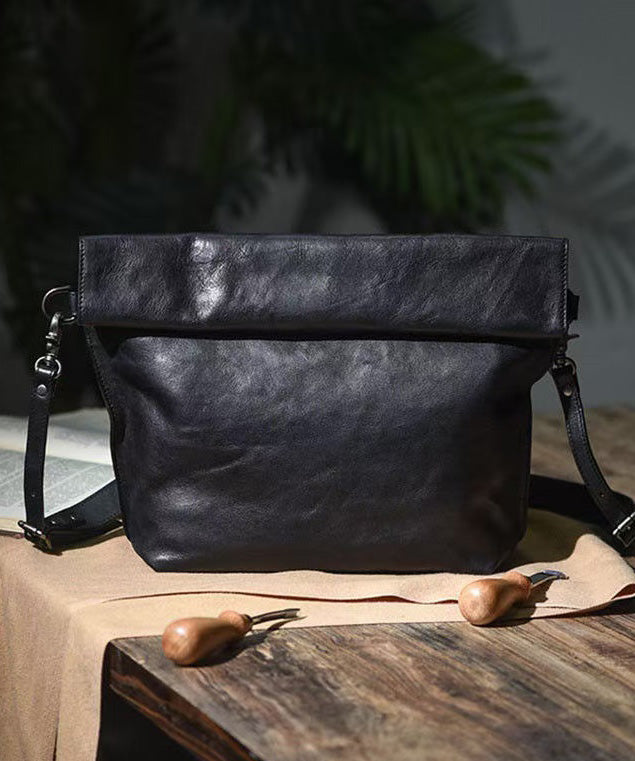 Leather Bag Retro New Large Cross-body Capacity