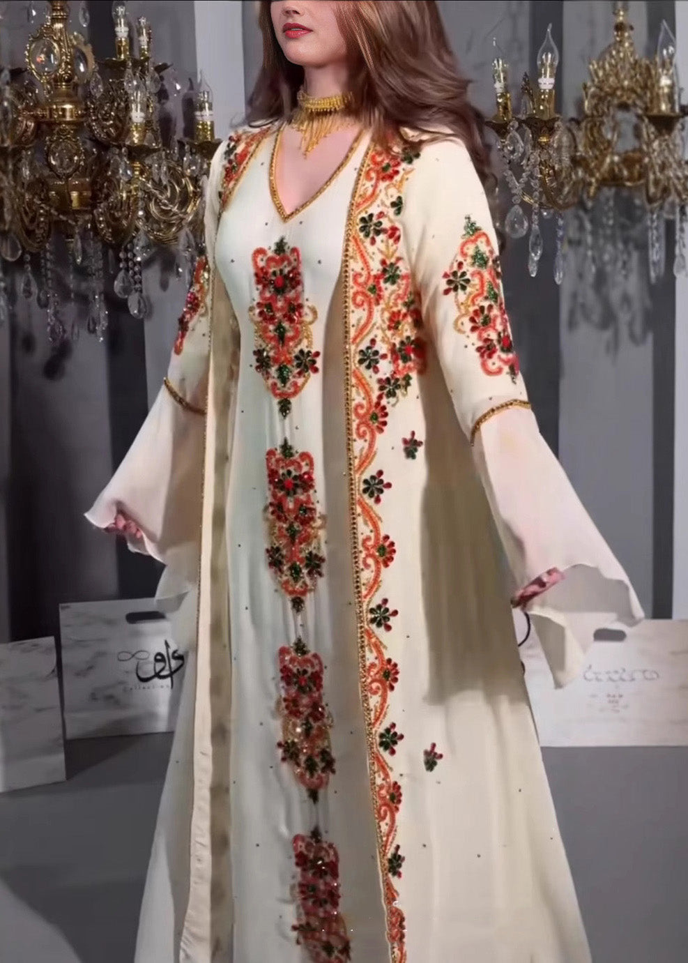 Dress Style Embroidered Pieces Set Two Black New Robe Summer