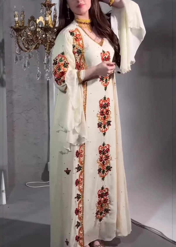 Dress Style Embroidered Pieces Set Two Black New Robe Summer