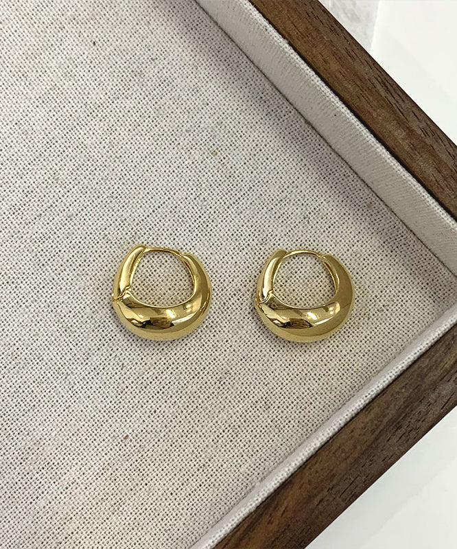 Copper Original Earrings Silk Hoop Design Overgild