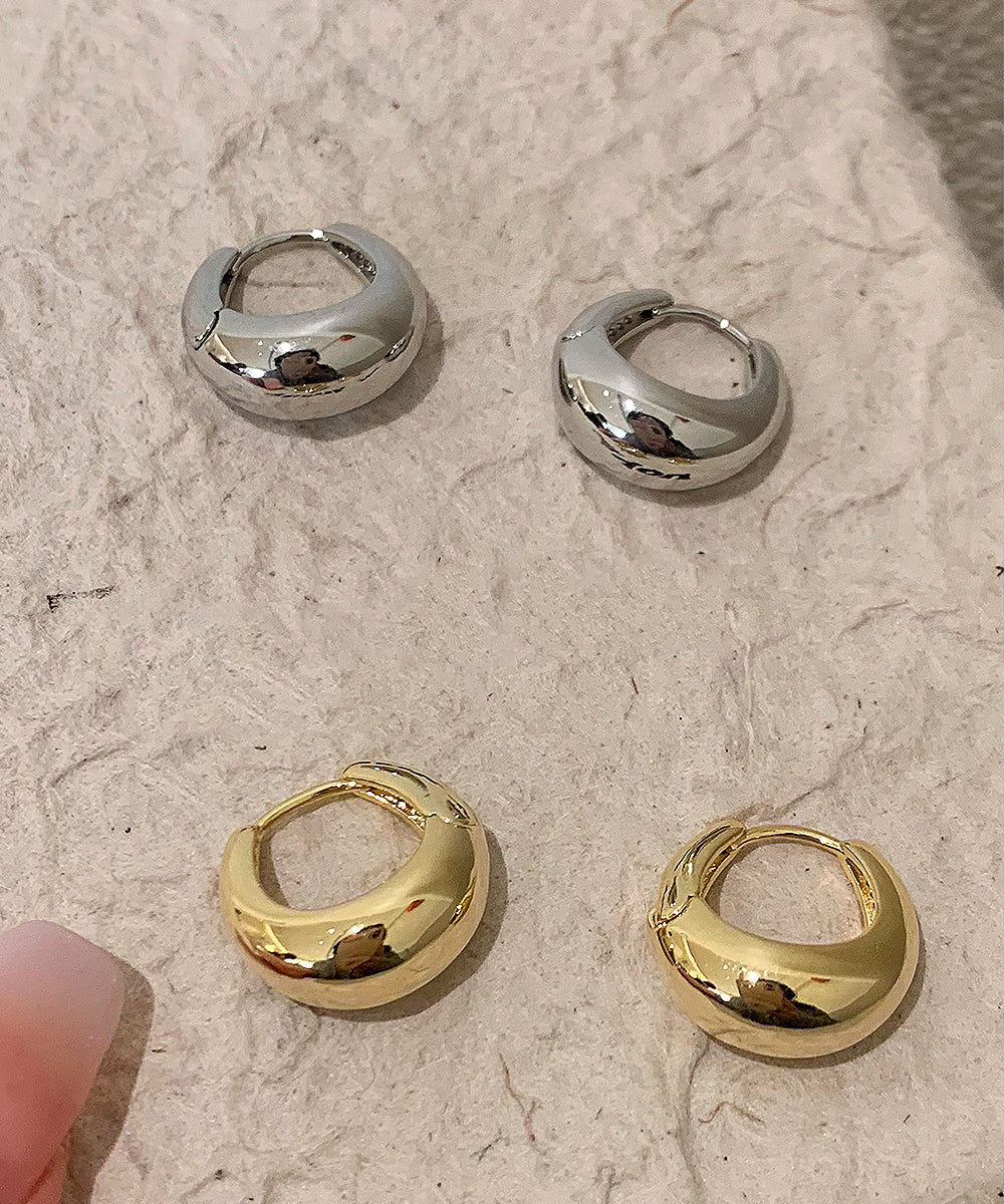 Copper Original Earrings Silk Hoop Design Overgild