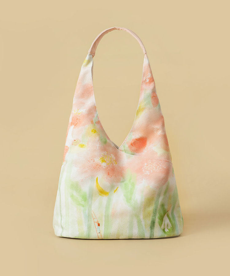 Canvas Bag Shoulder Original Japanese Pink Illustration