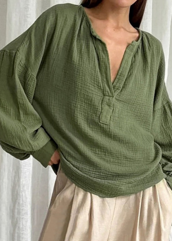 Patchwork T Fall White Shirts Size Neck V Cotton Plus