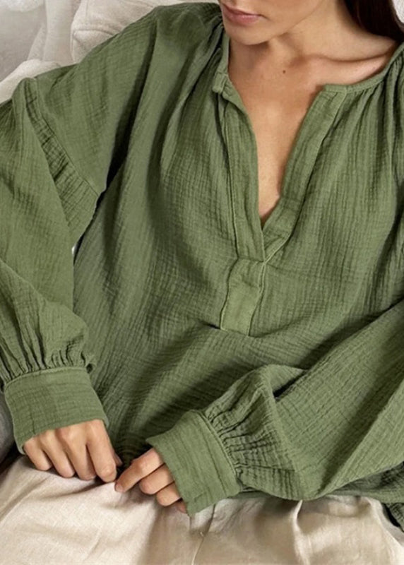 Patchwork T Fall White Shirts Size Neck V Cotton Plus