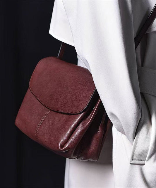 Leather Chocolate CrossBody Messenger Retro Fabric Bag