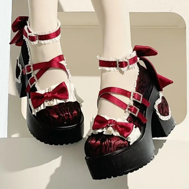 Butterfly Heels High Lace 34-42 - Knot Cute