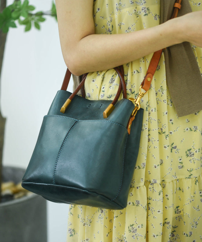Leather Style Orange Large Durable Handbag Tote