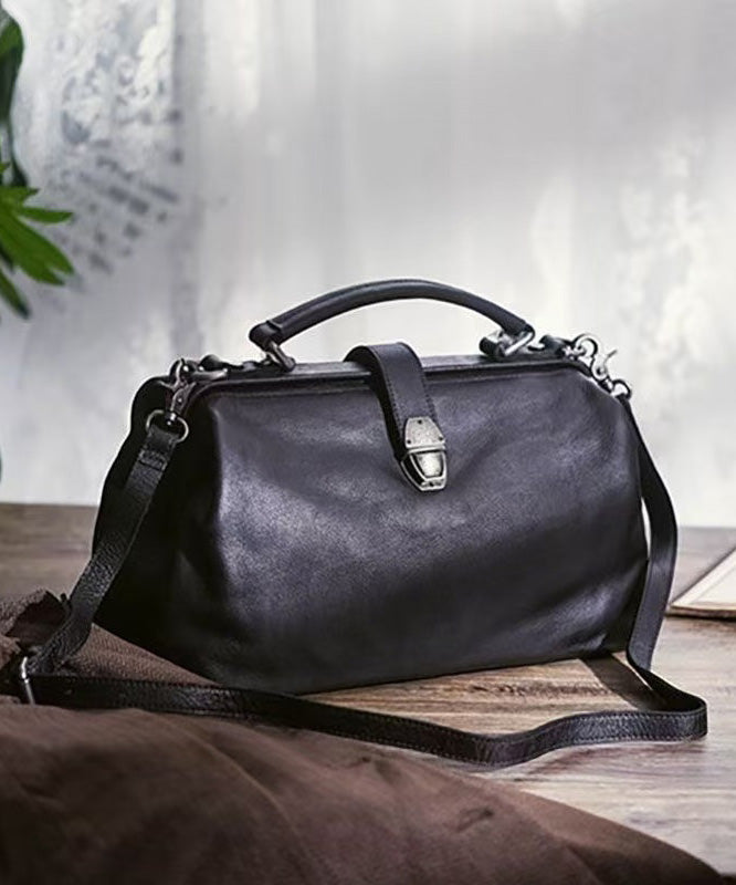 Vintage Large Tote Handbag Brown Leather Capacity