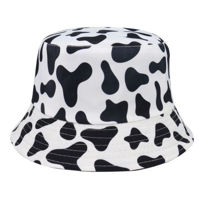 Print Cow Milk Bucket Hat