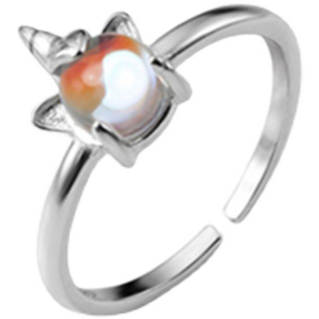 Open Ring Unicorn Silver Sterling