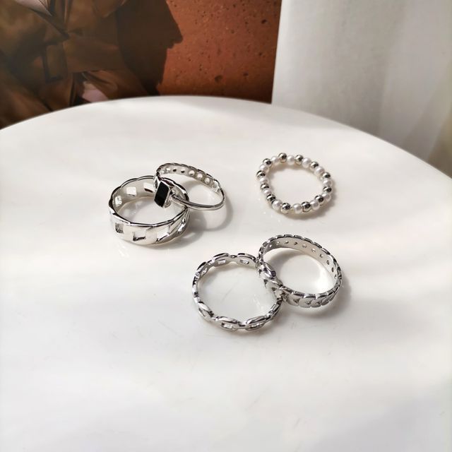 / (various Faux Set Ring 5: Pearl of Alloy designs)
