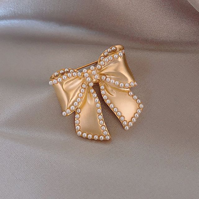 Pearl Steel Brooch