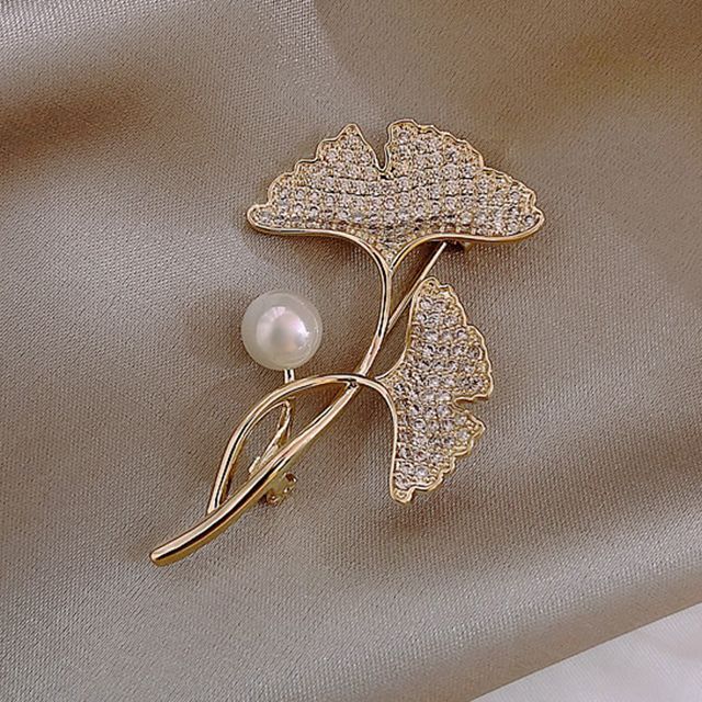 Pearl Steel Brooch