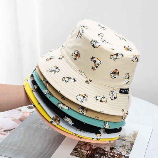 Bucket Cat Reversible Hat