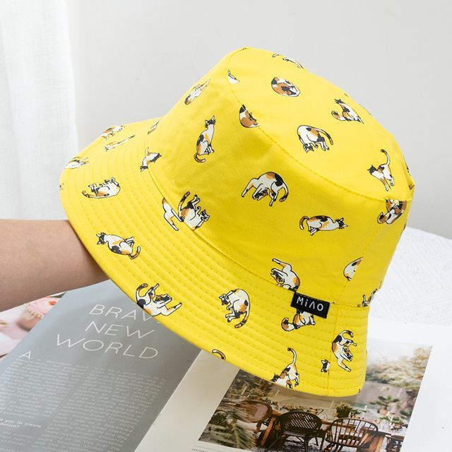 Bucket Cat Reversible Hat