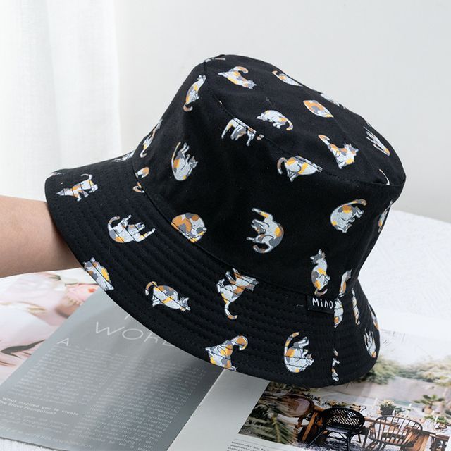 Bucket Cat Reversible Hat
