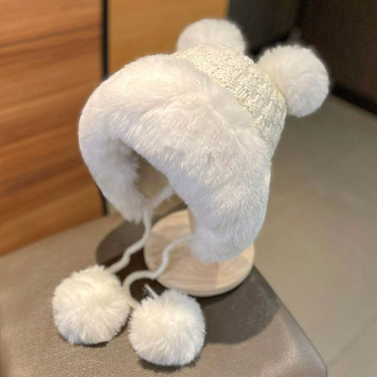 Pom Beanie Panel Fluffy