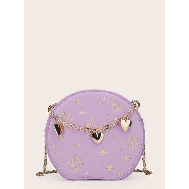 Chain Crossbody Bag Embroidered