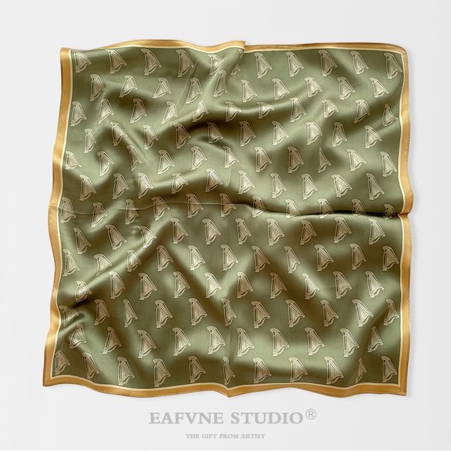 (various Scarf designs) Print Silk