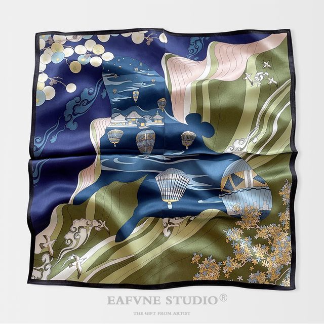 designs) Scarf (various Silk Print