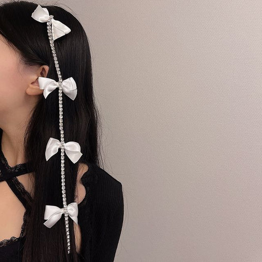 Bow Rhinestone Clip Hair