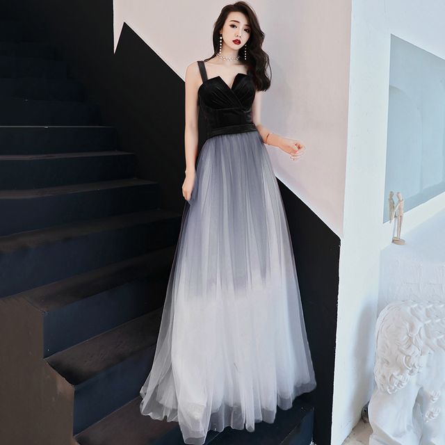 (Various Ombre Gown A-Line Evening Designs) Mesh