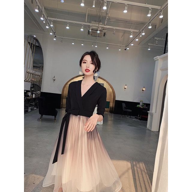 Elbow-Sleeve A-Line Sequined Gown (Various Evening Designs)