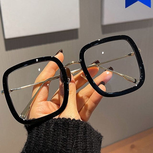 Light Square Eyeglasses Blue Blocking