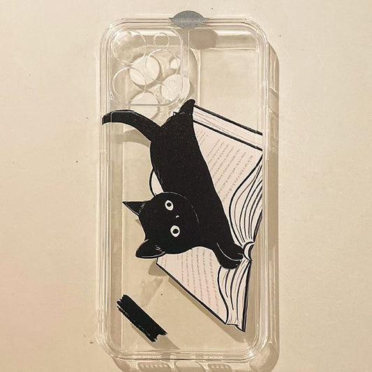 Case Phone Transparent Cat
