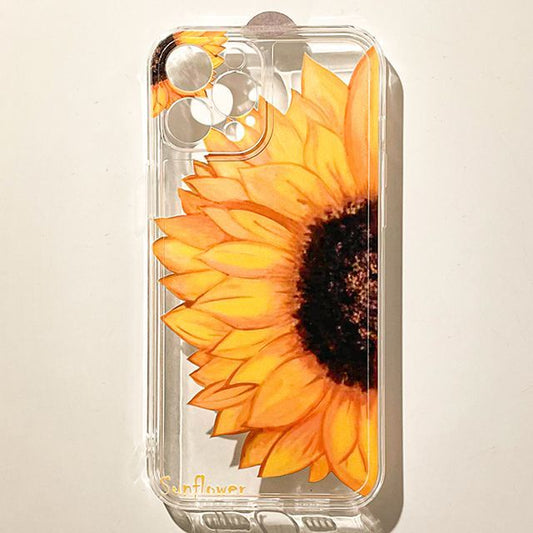 Phone Sunflower Case Transparent