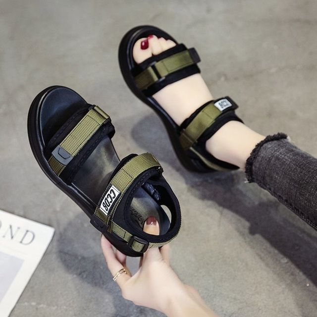 Sandals Heel Strap Platform Adhesive Wedge